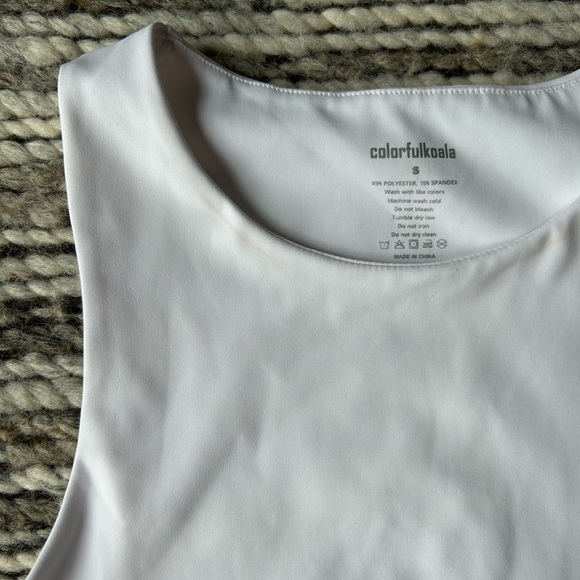 White Body Contour Racerback Tank - Picture 2 of 5